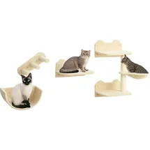 PawHut Kletterwand 4 tlg. 40 cm x 12 cm beige