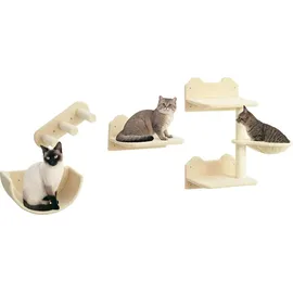PawHut Kletterwand 4 tlg. 40 cm x 12 cm beige