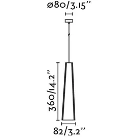 FARO 64172, Hängeleuchte LED Pendelleuchte PLUMA 6W, 3000K, Schwarz, gold FAR-64172