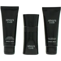 Giorgio Armani Code Pour Homme giftset, Eau de Toilettespray, all over body shampoo, as balm, 1er Pack (1 x 200 ml)