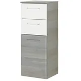 Sconto Bad-Midischrank Friesach ¦ grau ¦ Maße (cm): B: 35 H: 90,5 T: 33