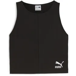 PUMA Classics Ribbed Crop-Top Damen 01 - PUMA black XS