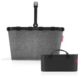 reisenthel Carrybag Twist Silver + Organizer Black - Funktionaler Taschen-Organizer: Für noch mehr Ordnung in Ihrer reisenthel Einkaufskorb