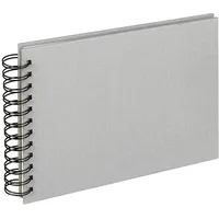 walther design Fotoalbum grau 23 x 17 cm Spiralalbum Leinen, Cloth SA-509-D
