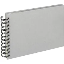 walther design Fotoalbum grau 23 x 17 cm Spiralalbum Leinen, Cloth SA-509-D