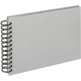 walther design Fotoalbum grau 23 x 17 cm Spiralalbum Leinen, Cloth SA-509-D