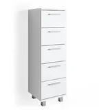 Vicco Badschrank Ilias, Weiß 30 x 95 cm,