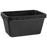 BURI Mörtelkübel 3x Mörtelkasten 65 Liter Mörtelwanne 71x46cm Mörtelkübel extra robust, (3-tlg) schwarz