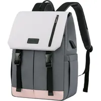 LOVEVOOK Rucksack 15,6 Zoll grau-rosa-weiß