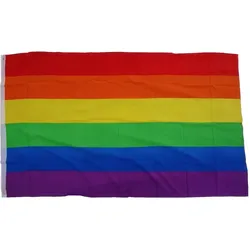 Fahnen-Shop Axel Bach Flagge Regenbogen / Frieden 90 x 150 cm Fahne mit 2 Ösen 100g/m2 Stoffgewicht Hissen
