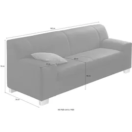 DOMO collection 3-Sitzer DOMO COLLECTION "Amando zeitlos und modern, komfortabel", braun (espresso), B:190cm H:74cm T:79cm, Microfaser PRIMABELLE (100% Polyester);Kunstleder SOFTLUX;Struktur (90% Polyester, 10% Polyacryl);NaturLEDER (echtes Rindsleder), Sofas, in vielen