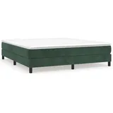 vidaXL Boxspringbett Dunkelgrün 160x200 cm Samt1359054