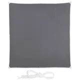 Relaxdays Sonnensegel Quadrat in Grau, Grau