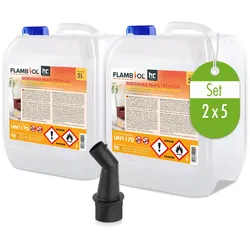 2x 5 L  Bioethanol 96,6% Premium für Ethanol-Brenner oder Kamine