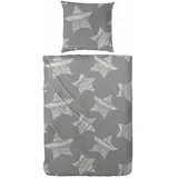 Westminster Bettwäsche Feinbiber grau Größe 1x 135x200 cm + 1x 80x80 cm