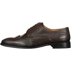 Schnürschuh ROY ROBSON "Anzugsschuh - Budapester", Herren, Gr. 46, braun, Leder, unifarben, elegant, Schuhe