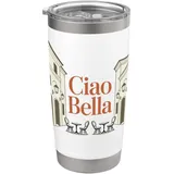 Ciao Bella Italien Retro Terrasse Urlaub Doppelwandiger Edelstahl-Thermobecher