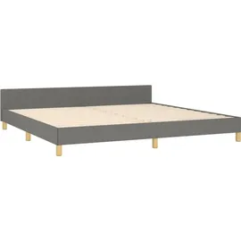 vidaXL Bettgestell 200 x 200 cm Dunkelgrau