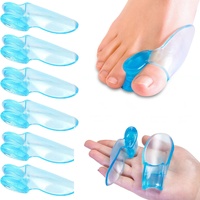 6 Stück Hallux Valgus Zehenspreizer - Zehen Schiene für Damen & Herren - Ballenschutz Bandage auch für Schuhe, Linderung von Fußschmerzen, Schwielen, Hühneraugen (Blau)