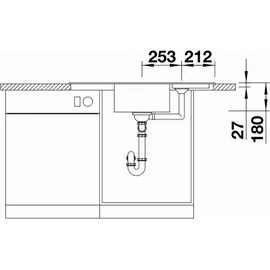 Blanco ZIA 9 E SILGRANIT vulkangrau - Grau