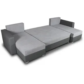 Sofnet Wohnlandschaft Schwarz, 7-Sitzer, U-Form,Rechteckig, 298x80x142 cm, Wohnzimmer, Sofas & Couches, Wohnlandschaften, Wohnlandschaften in U-Form