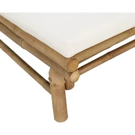 vidaXL Garten-Lounge-Set 3-tlg. Creme Bambus braun