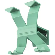 haarmann gmbh Wandgarderobe Alu 4 Haken Länge 170 mm Grün