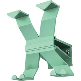 haarmann gmbh Wandgarderobe Alu 4 Haken Länge 170 mm Grün