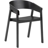 Muuto Cover Stuhl schwarz mit Armlehnen
