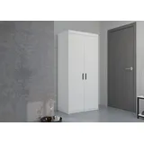 Küchen-Preisbombe Kuechen-preisbombe Elena 2-türig Kleiderschrank Drehtürenschrank Wäscheschrank Schrank Weiss matt