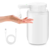 Mamiddle Seifenspender Automatisch mit Sensor Infrarot Seifenspender Elektrischer IPX5 Wasserdicht USB-C Aufladung für Küche & Bad (Weiß - Schaumtyp)