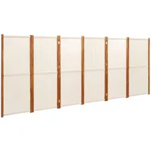 vidaXL Raumteiler Cremeweiß 420x180 cm