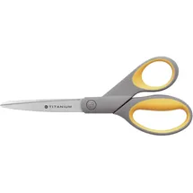 Westcott Papierschere TITANIUM Super grau-gelb 21,0 cm