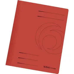 herlitz Schnellhefter Karton gefaltet rot intensiv