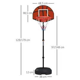 sportnow Basketballständer Magnet-Dartscheibe Basketballkorb mit Ständer