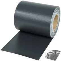 Tectake Sichtschutzstreifen 350 x 19 cm grau PVC