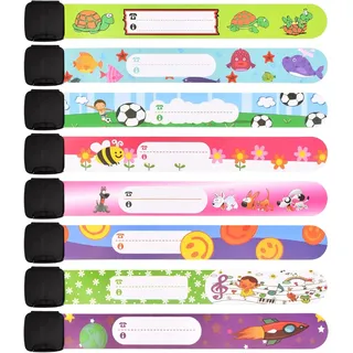8 Stück Armband für Kinder - Notfallarmband mit SOS-Funktion für Jungen und Mädc