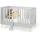 Pinolino Gitterbett Dusk, Hellgrau, Holz, Kiefer, 76x93x145 cm, Lattenrost inklusive, Schlupfsprossen, Babymöbel, Babybetten, Gitterbett