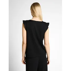 Tom Tailor Loose Fit Top in Crinkle-Optik, Black, S