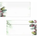 Sigel Weihnachtsbriefumschläge Christmas Garland DIN lang ohne Fenster, 50 St.