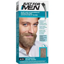 Just for Men Bart Und Schnurrbart, Bartfarbe, Bart Tönung Für Männer, Einfache Anwendung, Eliminiert Graue Haare, Für Ein Volleres, Natürliches Aussehen, Mittelblond (M10)