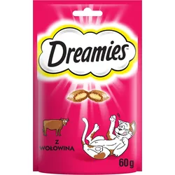 DREAMIES 60g - eine Delikatesse für eine Katze mit leckerem Rindfleisch