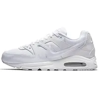 Nike Air Max Command Herren Leder Sneaker Sneaker Schuhe, Weiß, Metallic, Silber, Weiß, 45 EU - 45 EU