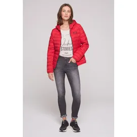 Soccx Outdoorjacke SOCCX, Damen, Gr. L, rot, Steppware, Material: 100% Polyamid, Futter: 100% Polyester, Füllung: 100% Polyester, bedruckt, bestickt, slim fit normal, eingesetzt elastischer Bund, Jacken Outdoorjacke, mit elastischem Saumabschluss