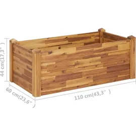 vidaXL Garten-Hochbeet 110 x 60 x 44 cm Braun