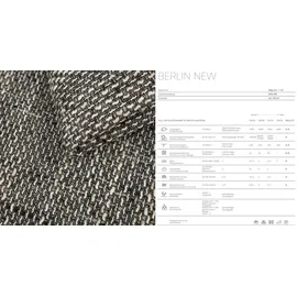 beautysofa L-Form Ecksofa TEO mit Bettkasten Schlaffunktion, Schlafecke - Sofa Webstoff Kunstleder, Ecke (Stoff: berlin 01 + madryt 120, Seite: links) - Grau/Weiß