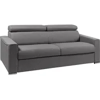 vente-unique Schlafsofa 4-Sitzer – Liegefläche: 160 cm – Matratzenhöhe: 18 cm - Grau - VIZIR