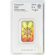 HERAEUS 10 Gramm Goldbarren Heraeus Kinebar