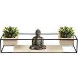 casa pura Wandregal 60 x 12 x 12 cm Schwarz