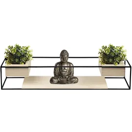 casa pura Wandregal 60 x 12 x 12 cm Schwarz